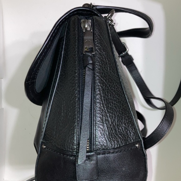 👣 COACH Faye 👣 Mixed Materials Backpack in Black. - Picture 15 of 16